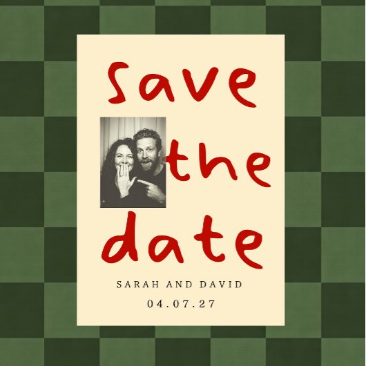 Modern Funny Minimal Photo Einladung