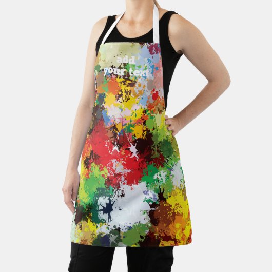 Modern Funny Paint Splash Textile Art Muster Schürze (InSitu)