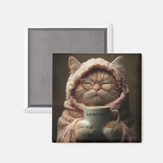 Modern Funny Pet Days Mittwoch Magnet (Vorderseite/Rückseite)