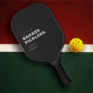 Modern Funny Pickleball Player Team Badass Schläger