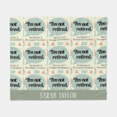 Modern Funny Sprichwort Retirement Name Mongram Fleecedecke (Vorderseite (Horizontal))