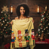 Modern Funny Unique Nutcracker Gold Weihnachten Sherpadecke