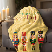 Modern Funny Unique Nutcracker Gold Weihnachten Sherpadecke