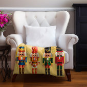 Modern Funny Unique Nutcracker Gold Weihnachten Sherpadecke