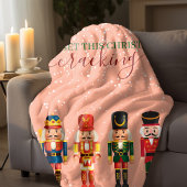 Modern Funny Unique Nutcracker Pink Weihnachten Sherpadecke