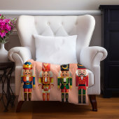 Modern Funny Unique Nutcracker Pink Weihnachten Sherpadecke