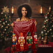 Modern Funny Unique Nutcracker Red Christmas Sherpadecke