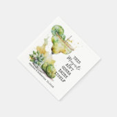 Modern Funny Watercolor Margarita Personalisiert Serviette (Ecke)