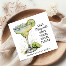 Modern Funny Watercolor Margarita Personalisiert