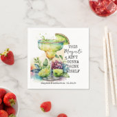 Modern Funny Watercolor Margarita Personalisiert Serviette (Beispiel)