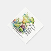 Modern Funny Watercolor Margarita Personalisiert Serviette (Ecke)