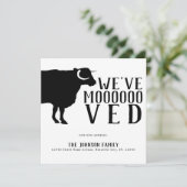 Modern Funny Wir haben Black Cow neue Zuhause Movi Ankündigung (Stehend Vorderseite)