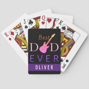 Modern für ihn Gitarre Bester Vater je Vatertag Spielkarten