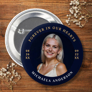 Modern Für Immer In Unseren Herzen Beerdigung/Gede Button