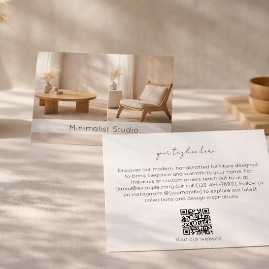 Modern Furniture Store Minimalist Interior Design  Visitenkarte