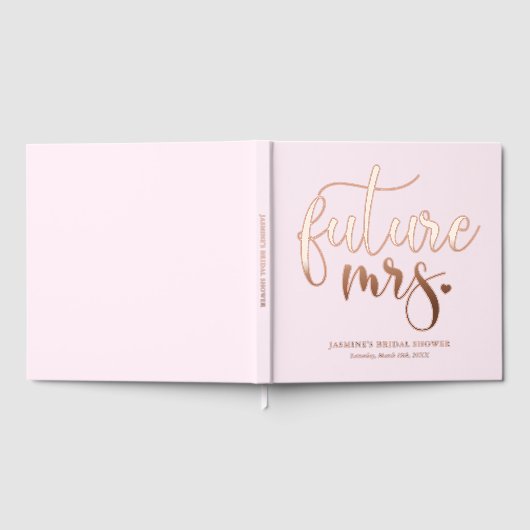 Modern Future Mrs. Brautparty Gästebuch (Voll)