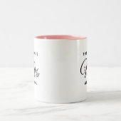Modern Future Mrs Bride Verlobung Script Zweifarbige Tasse (Mittel)