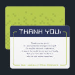 MODERN GAMING THANKS Bar Mitzvah navy blue Lime Dankeskarte<br><div class="desc">by kat massard >>> www.simplysweetPAPERIE.com <<< A simple design for your THANK YOU FLAT CARDS - to match your main invitations. Love the design, but would like to see some changes - another color scheme, product, add a photo or adapted for a different occasion - no worries simply contact me,...</div>