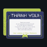 MODERN GAMING THANKS Bar Mitzvah navy blue lime Dankeskarte<br><div class="desc">by kat massard >>> www.simplysweetPAPERIE.com <<< A simple design for your THANK YOU FLAT CARDS - to match your main invitations. Love the design, but would like to see some changes - another color scheme, product, add a photo or adapted for a different occasion - no worries simply contact me,...</div>