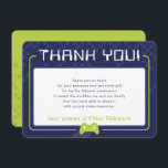 MODERN GAMING THANKS Bar Mitzvah navy blue lime Dankeskarte<br><div class="desc">by kat massard >>> www.simplysweetPAPERIE.com <<< A simple design for your THANK YOU FLAT CARDS - to match your main invitations. Love the design, but would like to see some changes - another color scheme, product, add a photo or adapted for a different occasion - no worries simply contact me,...</div>
