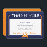 MODERN GAMING THANKS Bar Mitzvah navy blue orange Dankeskarte<br><div class="desc">by kat massard >>> www.simplysweetPAPERIE.com <<< A simple design for your THANK YOU FLAT CARDS - to match your main invitations. Love the design, but would like to see some changes - another color scheme, product, add a photo or adapted for a different occasion - no worries simply contact me,...</div>