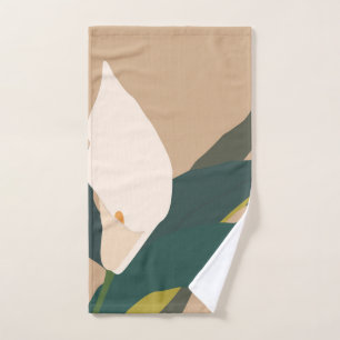 Modern Garden Calla Lily Blume Wohngestaltung Badhandtuch Set