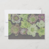 MODERN Garden Hellebore Holz und weiße RSVP Karte (Rückseite)