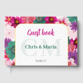 Modern Garden Romance Guest Book For wedding Gästebuch (Vorderseite)