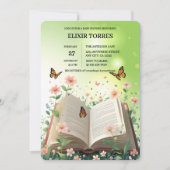 Modern Garden Storybook Floral Baby Dusche Einladung (Vorderseite)