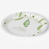 Modern Garden Sweet Pee in Pod Baby Dusche Pappteller (Schrägansicht)