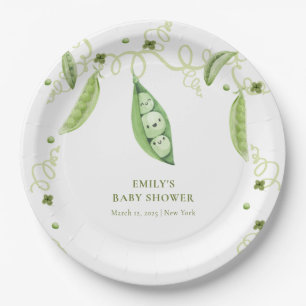 Modern Garden Sweet Pee in Pod Baby Dusche Pappteller