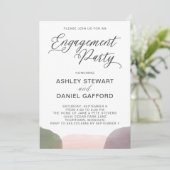 Modern Garden Watercolor Engagement Party Einladung (Stehend Vorderseite)