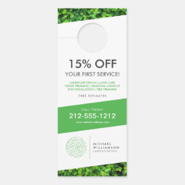 Modern Gardener Landscaping Shrub Logo weiß Türanhänger