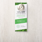 Modern Gardener Landscaping Shrub Logo weiß Türanhänger (Auf Knauf)