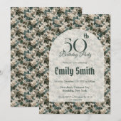 Modern Gardenias Luxury Her Birthday Einladung (Vorne/Hinten)