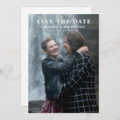 Modern Gay Couple Photo Save the date Einladung (Vorne/Hinten)