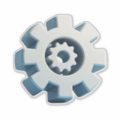 Modern Gear Icon Aufkleber (Vorderseite)
