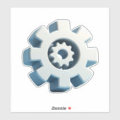Modern Gear Icon Aufkleber (Blatt)