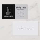 Modern Gebäude Icon | Real Anwesen Agent Visitenkarte (Vorne/Hinten)