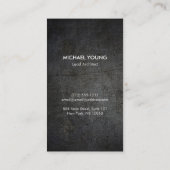 Modern gebaute Blöcke Logo Weiß/Dunkles Metall Visitenkarte (Rückseite)