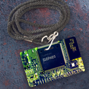 Modern gedruckte Leiterplatten - Design Name Geeky Ausweis