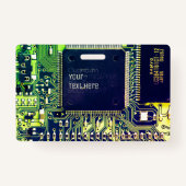 Modern gedruckte Leiterplatten - Design Name Geeky Ausweis (Rückseite)