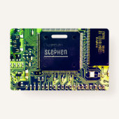 Modern gedruckte Leiterplatten - Design Name Geeky Ausweis (Vorderseite)