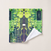 Modern gedruckte Leiterplatten - Design Name Geeky Badhandtuch Set (Waschlappen)