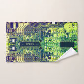Modern gedruckte Leiterplatten - Design Name Geeky Badhandtuch Set (Handtuch)