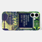 Modern gedruckte Leiterplatten - Design Name Geeky Case-Mate iPhone Hülle (Rückseite (Horizontal))