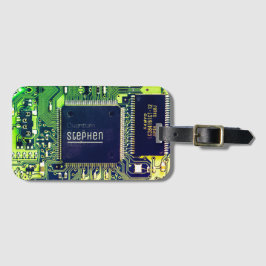 Modern gedruckte Leiterplatten - Design Name Geeky Gepäckanhänger