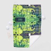Modern gedruckte Leiterplatten - Design Name Geeky Golfhandtuch (Insitu)