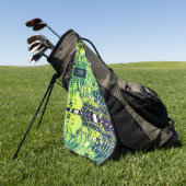 Modern gedruckte Leiterplatten - Design Name Geeky Golfhandtuch (Gras)