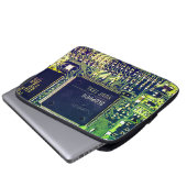 Modern gedruckte Leiterplatten - Design Name Geeky Laptopschutzhülle (Vorne Knopf)